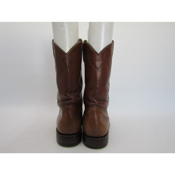 Ortega Mens Size 7.5 D Brown Leather Lizard Skin Print Cowboy Western Boots main image 7